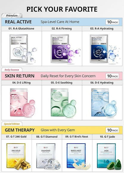 SNP 100% Diamond + 1000mg Hyaluronic Acid Sheet Mask | Tightening, Hydrating, and Nourishing with