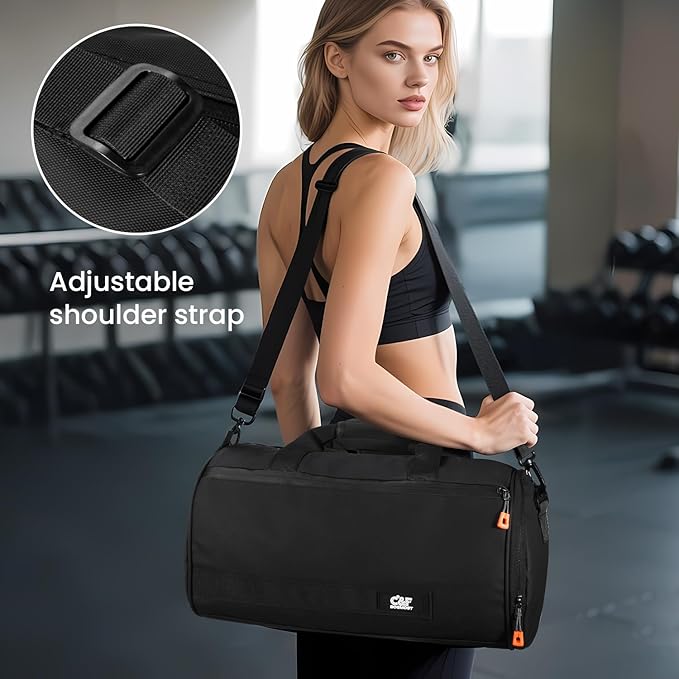 C&F BOGMOST Small Travel Duffel Bag,Compact Sports Small Gym Bag with Shoes Compartment,Lightweight