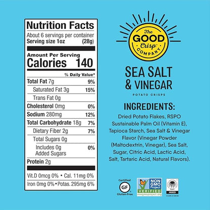 The Good Crisp Company, Potato Chips Variety Pack, 5.6 Ounce Canisters, Pack of 4 (Variety Pack)