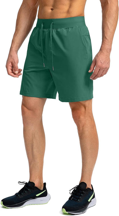 Men's Running Shorts with Zipper Pockets 9 Inch/ 7 Inch / 5 Inch Lightweight Quick Dry Gym Workout