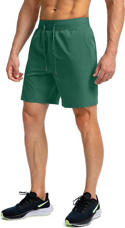 Men's Running Shorts with Zipper Pockets 9 Inch/ 7 Inch / 5 Inch Lightweight Quick Dry Gym Workout