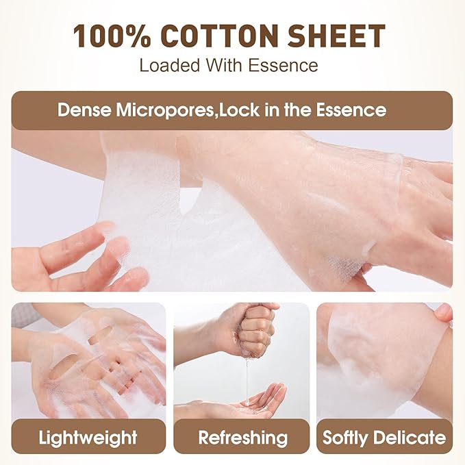 120 Pack Collagen Essence Sheet Face Masks Skincare, Moisturizing & Hydrating Face Mask for Skin
