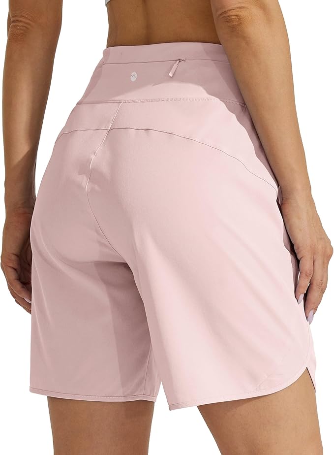 Willit Women's 7" Athletic Running Shorts Long Workout Hiking Shorts Quick Dry High Waisted Active
