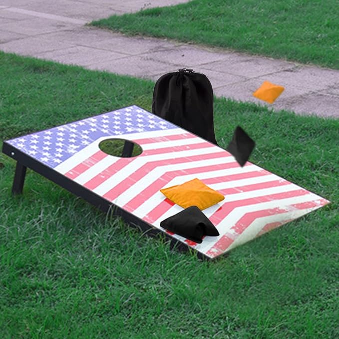 Set of 8 Regulation Cornhole Bags Double Sided, Weather Resistant Bean Bags for Cornhole Toss Game