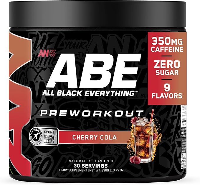 All Black Everything Pre Workout Powder | 30 Servings | Cherry Cola | 350mg Caffeine | Nootropic