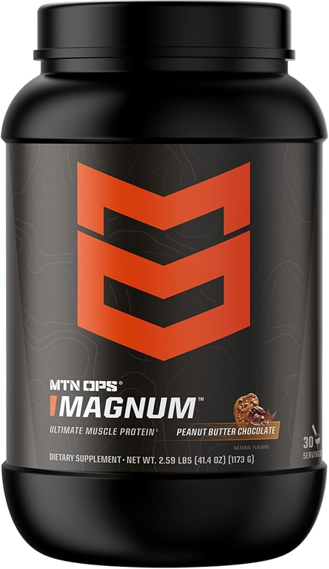 MTN OPS Magnum Peanut Butter Chocolate Protein Powder | 23g of Whey Isolate Protein & Milk Protein