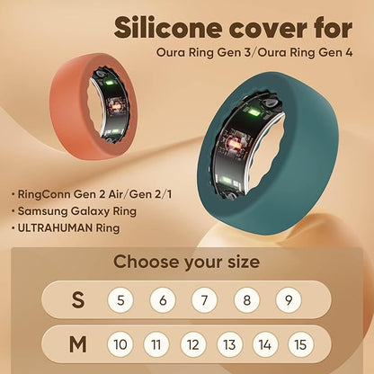 Ring Cover Compatible with Oura Ring Gen 4 /Gen 3/ Samsung Galaxy/RingConn/ULTRAHUMAN, Anti-Scratch