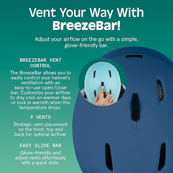 Retrospec Zephyr Ski Helmet - Snowboard Helmet for Adults & Youth - Adjustable Fit with Breathable