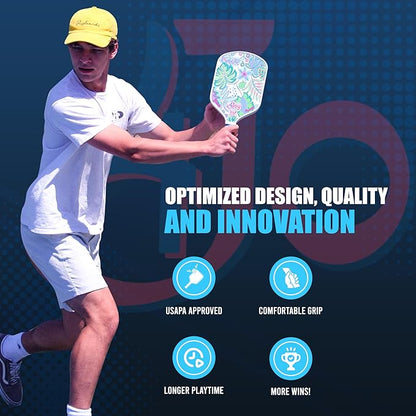 4Joy Pickleball Paddle Premio Series - Thermoformed Premium T700 Carbon Fiber Pickleball Paddless