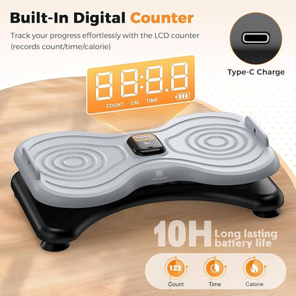 New Waist Twist Board with LCD Display and Resistance Bands, Ab Twister Machine for Abs Workout
