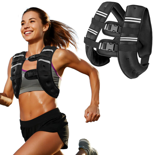 Weighted Vest with Two Adjustment Straps for Men Women, 8lbs/12lbs/16lbs/20lbs Weight Vest with