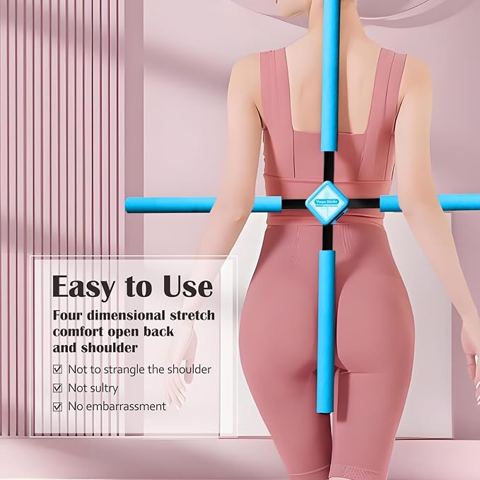 Back Straightener Posture Corrector|Yoga Stick Stretching Tool for Women and Men|Portable Posture