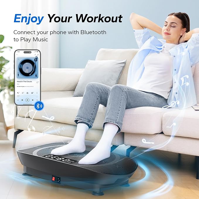 MERACH Vibration Plate Exercise Machine, Whole Body Workout Equipment for Women, Bluetooth and