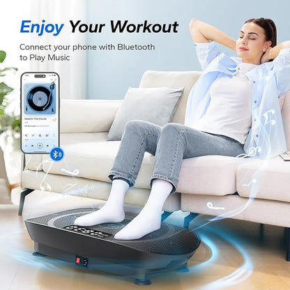 MERACH Vibration Plate Exercise Machine, Whole Body Workout Equipment for Women, Bluetooth and