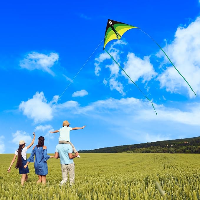Large Delta Kite for Kids & Adults - Easy to Fly Outdoor Kites for Kids Ages 8-10, Perfect for