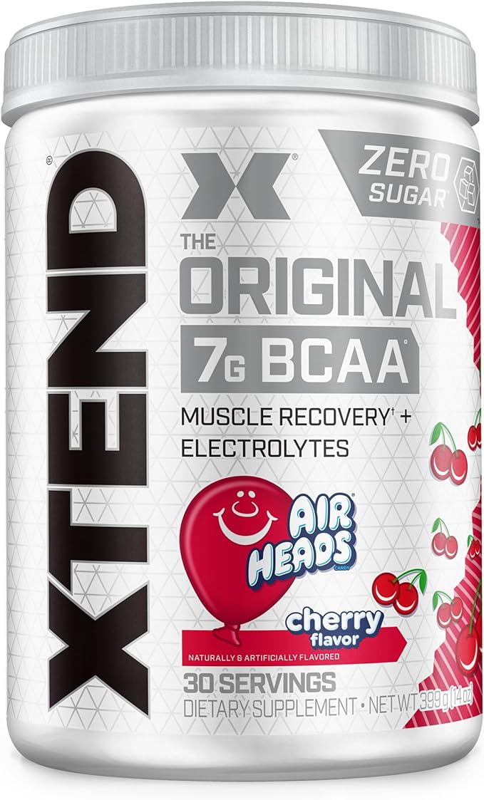 Original BCAA Powder Airheads Candy Flavor, 7g BCAA and 2.5g L-Glutamine, Sugar Free Post Workout