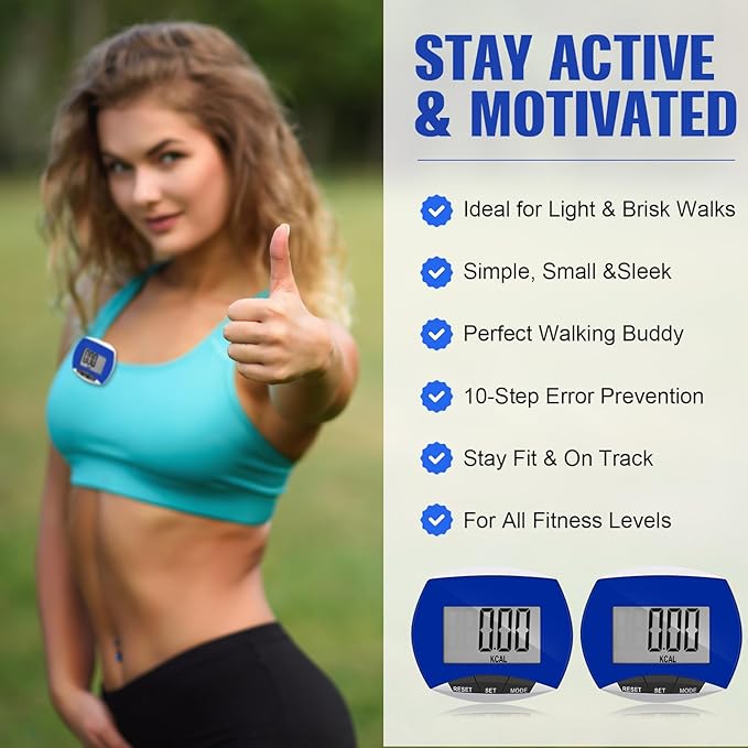 Weewooday Pedometer for Walking Steps and Miles Simple Step Counter Clip on for Walking with