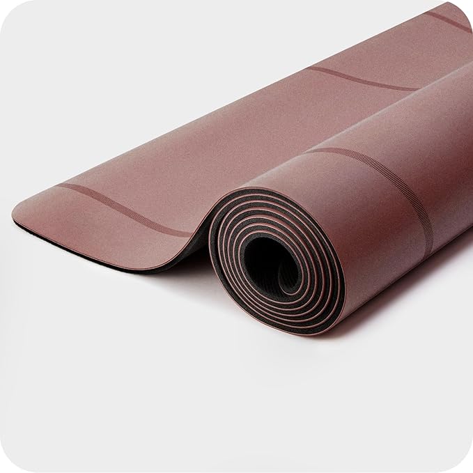 4mm Cushioned Exercise Mat for Yoga & Pilates - Anti Slip, Polyurethane with Suede Top & Carrying