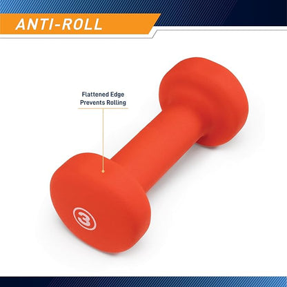 Marcy Colored Neoprene Dumbbell (Sold in Singles or Set) Hand Weights, Exercise Free Weights for
