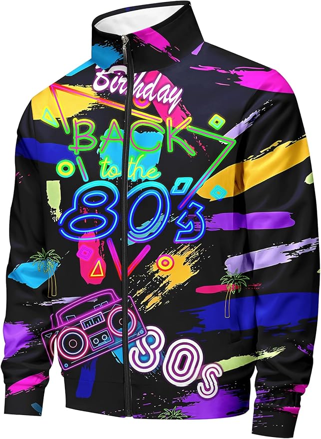 DOOPCCOR Men Track Suits Sets 80s outfit for men tracksuits sweatsuits 2 Piece sets Zip Casual