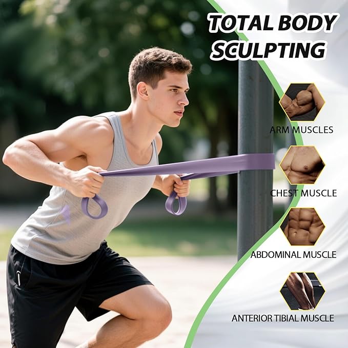 LEEKEY Resistance Bands Set for Pull-Up Assistance & Full-Body Training, Multi-Level Exercise Bands