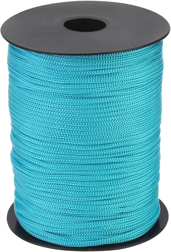 MECCANIXITY 1/8 Inch Polypropylene Rope Braided Ropes, 328ft Nylon Rope Hollow Utility Cord for