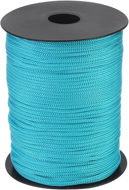 MECCANIXITY 1/8 Inch Polypropylene Rope Braided Ropes, 328ft Nylon Rope Hollow Utility Cord for