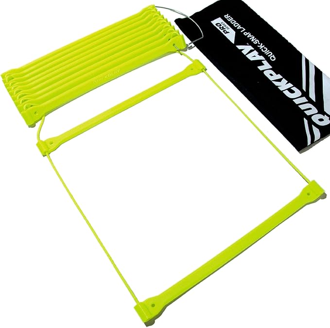 QuickPlay PRO No Tangle Agility Ladder with Quick Lock Adjustable Flat Rungs + Carry Bag (11-Rung)
