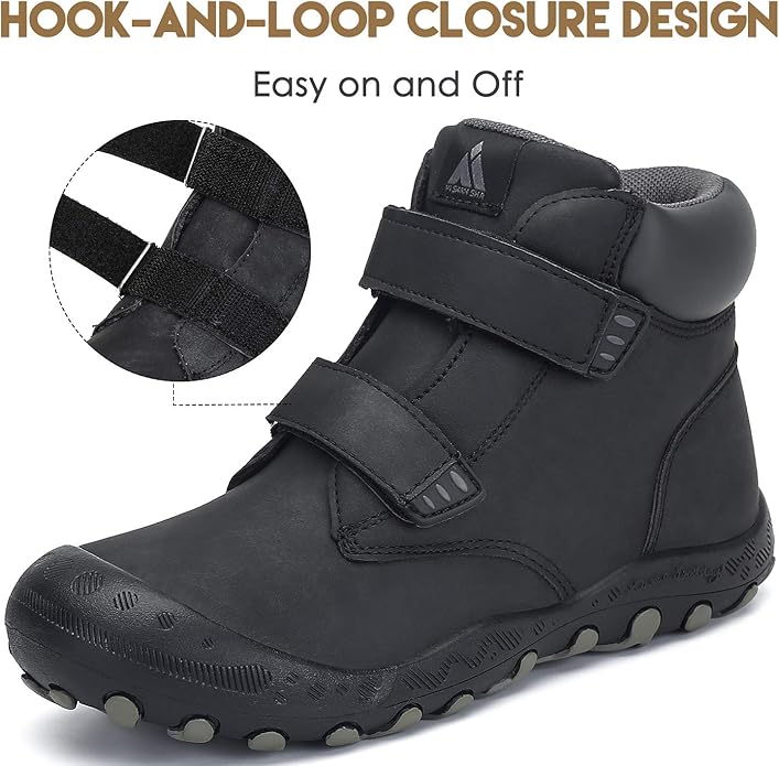 Mishansha Kids Hiking Boots Toddler Girls Boys Hiking Shoes Water-Resistant Anti-Collision Non-Slip