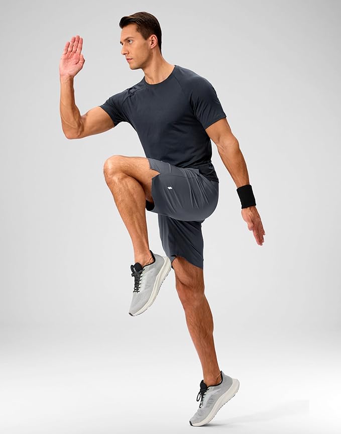 Men's Running Shorts with Zipper Pockets 9 Inch/ 7 Inch / 5 Inch Lightweight Quick Dry Gym Workout