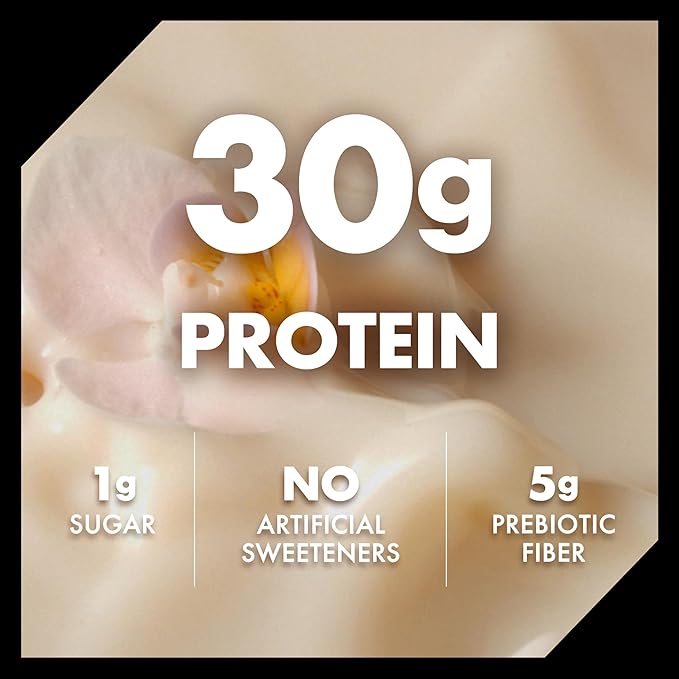 Oikos Protein Shake, Vanilla, 30g High Protein Drinks, Shelf Stable, Ready to Drink, 5g Prebiotic