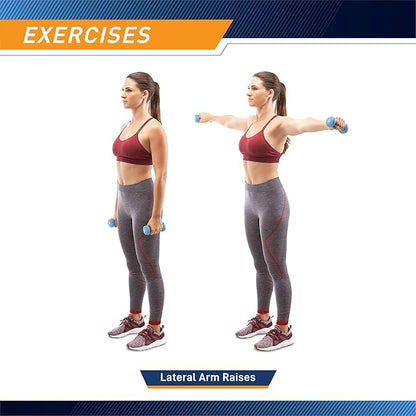 Marcy Colored Neoprene Dumbbell (Sold in Singles or Set) Hand Weights, Exercise Free Weights for