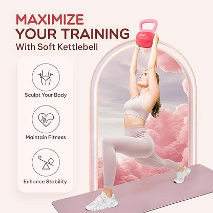 Yes4All Soft Kettlebell, PVC Kettlebells Exercise Weights & Color-Coded Strength Training