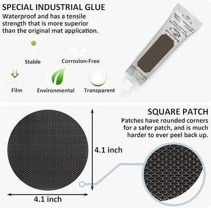 Trampoline Patch Repair Kit 4 inch Circle On Patches | Repair Trampoline Mat Tear or Hole in a