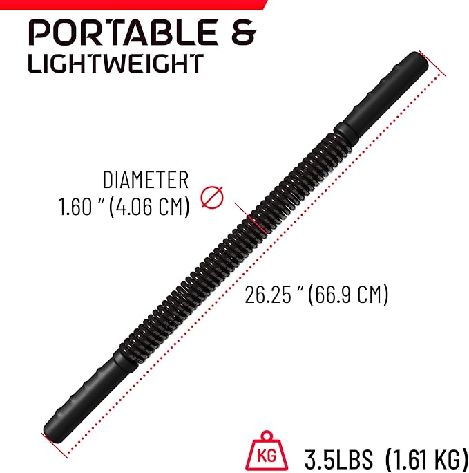 Zenooze's Power Twister Flex Bar, The Ultimate Upper Body Exercise Equipment for Strengthening Your