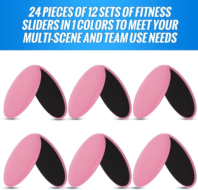 Wettarn 24 Pcs Core Sliders for Working Out Abdominal Exercise Gliding Discs Dual Sided Workout