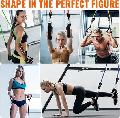 Aihoye Resistance Bands for Working Out, Exercise Bands with Handles, Stretch Bands for Exercise