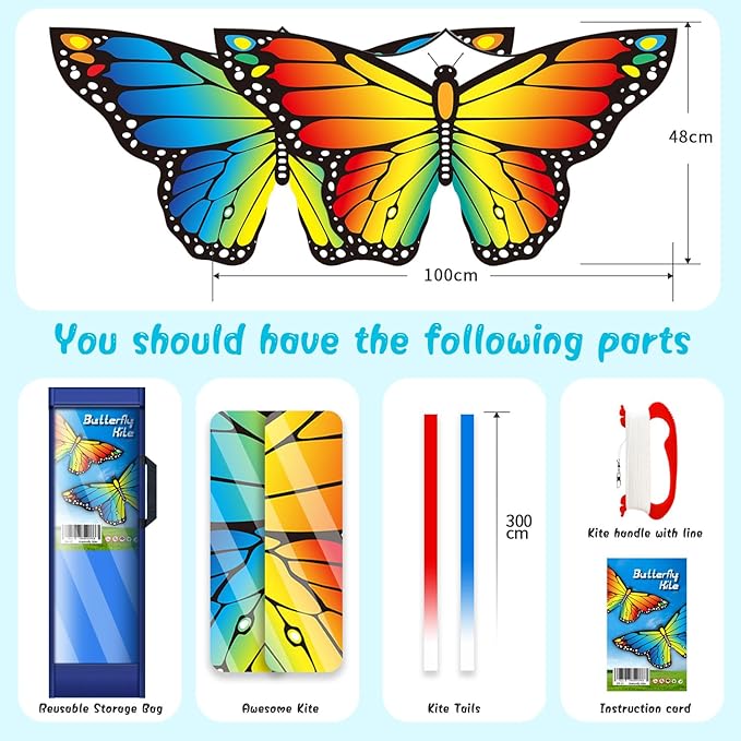 New Butterfly Kites for Kids & Adults,Easy to Fly Kite,Best Kite for Beginners,Kites for Kids Age