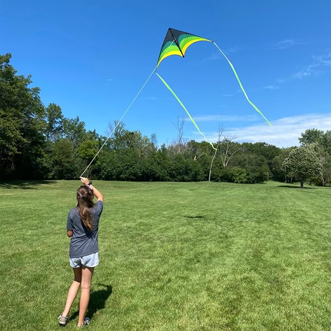 Mint's Colorful Life Delta Kite for Kids & Adults, Extremely Easy to Fly Kite, Best Kites for