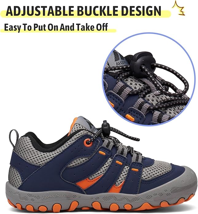 Mishansha Kids Hiking Boots Toddler Girls Boys Hiking Shoes Water-Resistant Anti-Collision Non-Slip