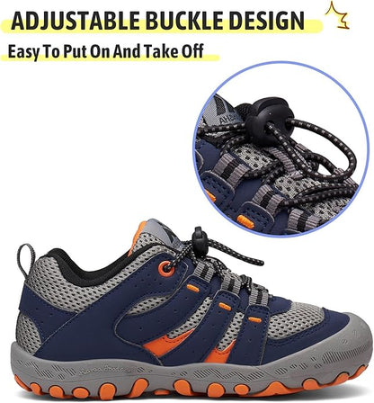 Mishansha Kids Hiking Boots Toddler Girls Boys Hiking Shoes Water-Resistant Anti-Collision Non-Slip