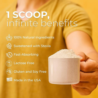 About Time Whey Protein Isolate Powder 25g Vanilla, Natural Ingredients, Non-GMO, Gluten-Free