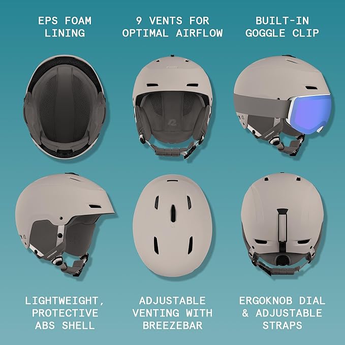 Retrospec Zephyr Ski Helmet - Snowboard Helmet for Adults & Youth - Adjustable Fit with Breathable