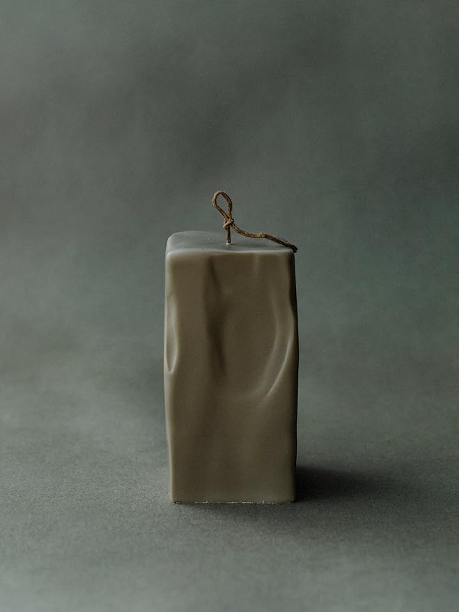 LAWA Raw Block Candle - Beautiful Handmade Pillar Scented Soy Wax Elegant Aesthetic Candle