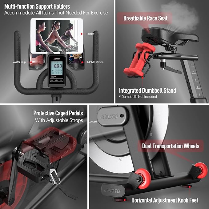 JOROTO X2|X2PRO Exercise Bike, X4S Bluetooth Stationary Indoor Cycling Bike with Readable 100
