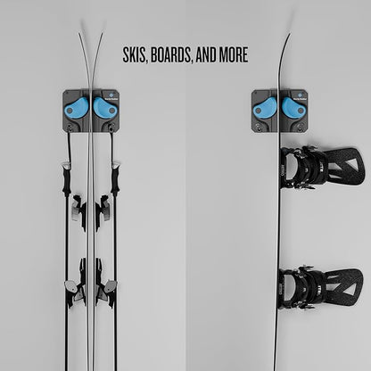 Ultimate Ski & Snowboard Wall Rack | Secure, Non-Slip Storage | Fits Any Ski/Board | Garage