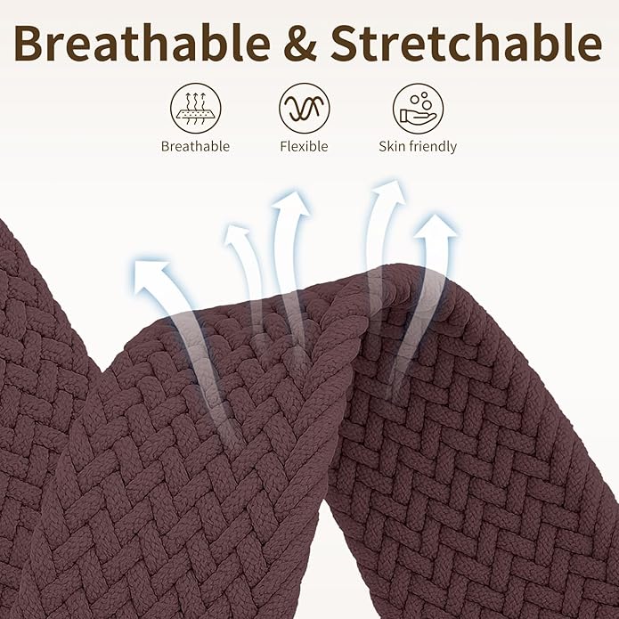 Braided Band Compatible with Fitbit Versa 4 Bands for Woman/Versa 3/Sense 1/Sense 2 Band, Magnetic