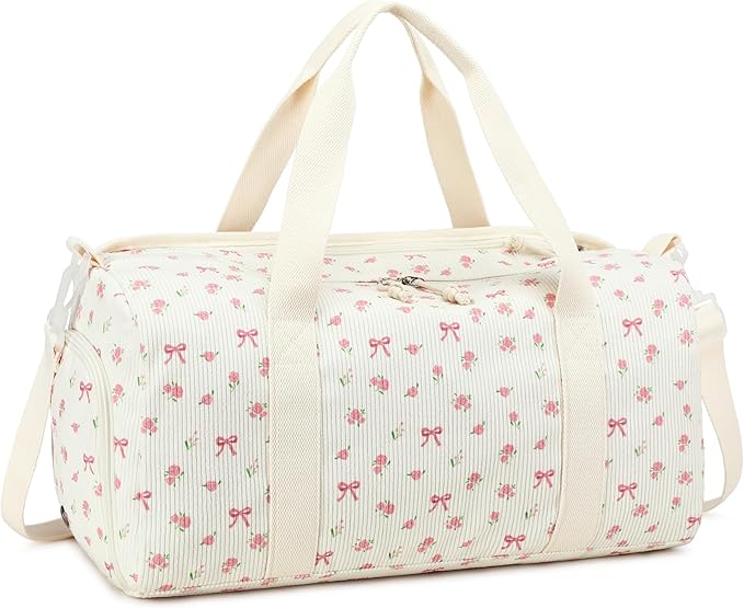 Duffle Bag for Gym Sports Women Girls Workout Travel Bag Weekender with Shoe Compartment and Wet