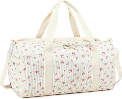 Duffle Bag for Gym Sports Women Girls Workout Travel Bag Weekender with Shoe Compartment and Wet