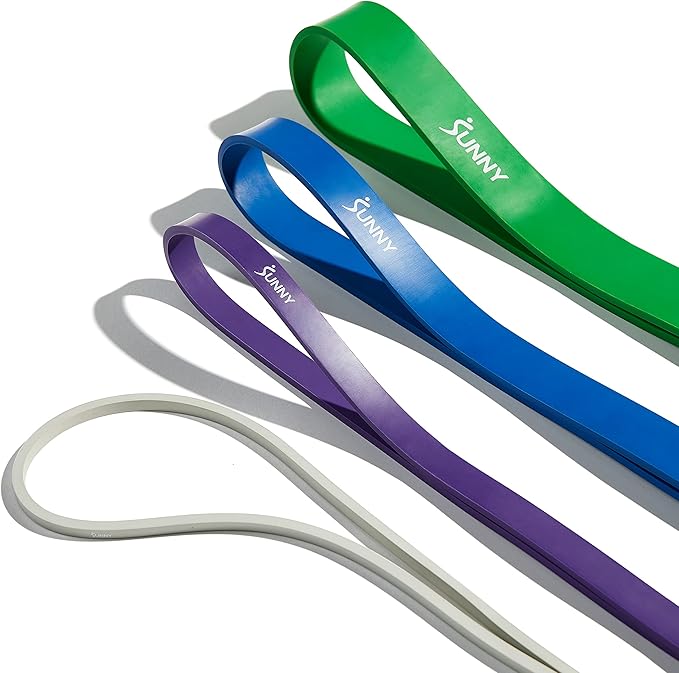 Sunny Health & Fitness Versatile Resistance Bands (Single or Combo Set) for Strength Training
